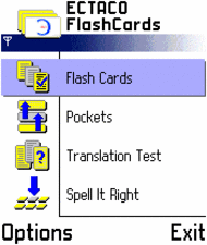 ECTACO FlashCards English <-> Spanish for Nokia screenshot